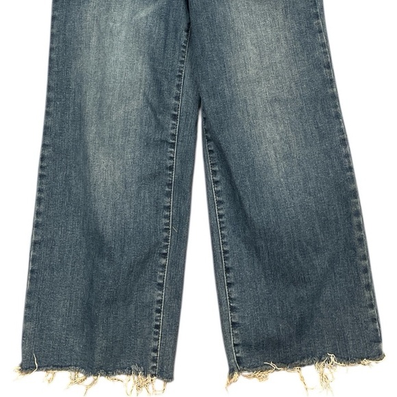 Judy Blue Boutique Stretch Denim Overalls Wide Leg Cropped Raw Hem S - Picture 7 of 10